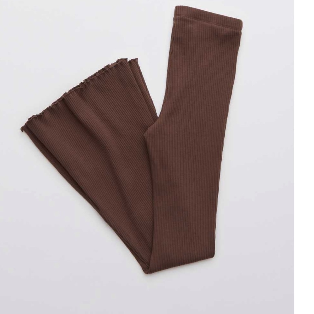 Aerie ribbed high waisted super flare legging - Picture 4 of 7